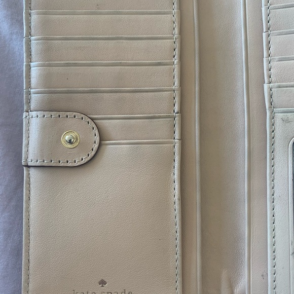Kate Spade leather wallet purple and cream - Picture 12 of 16
